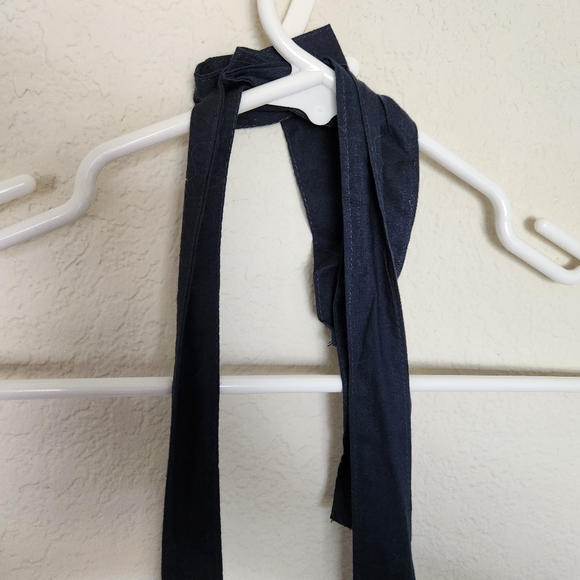 Simply Envogue Sweet Whisper retro blue black floral shape prnt Ruffle apron NWT - Picture 6 of 11